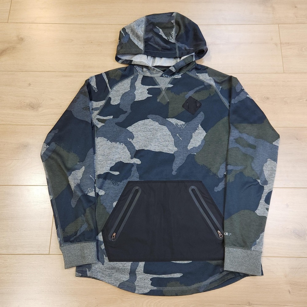 Burton Hoodie Sweatshirt Mens Small Camo DRYRIDE Pullover Fleece Ski Snowboard